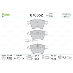 VALEO 670652 Ön Fren Balatası